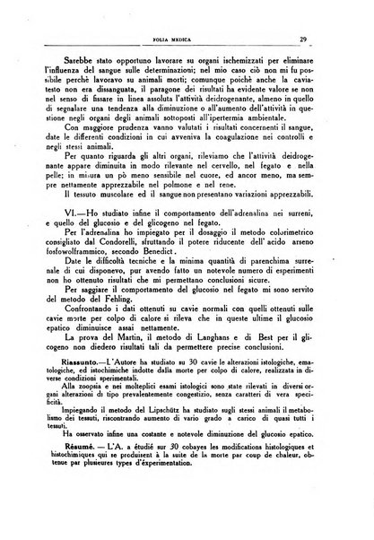 Folia medica periodico trimensile di patologia e clinica medica