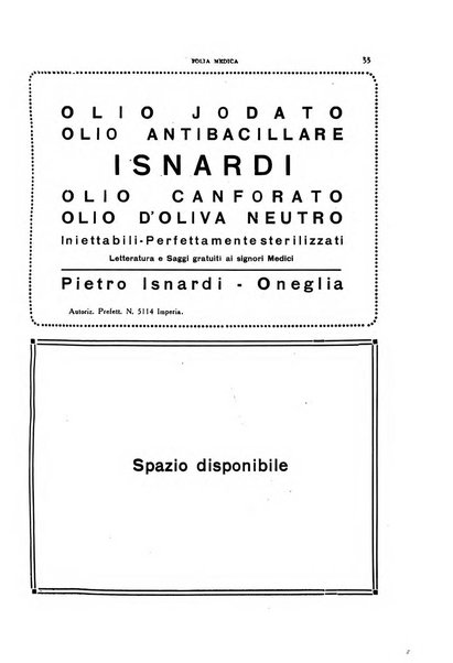 Folia medica periodico trimensile di patologia e clinica medica