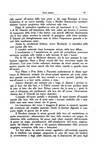 Folia medica periodico trimensile di patologia e clinica medica