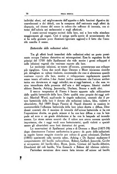 Folia medica periodico trimensile di patologia e clinica medica