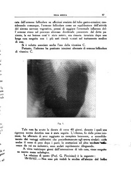 Folia medica periodico trimensile di patologia e clinica medica