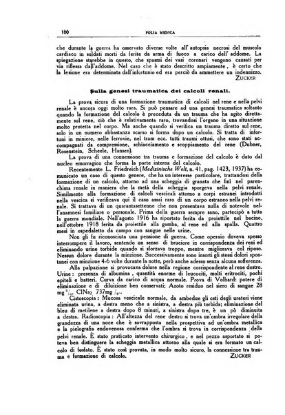 Folia medica periodico trimensile di patologia e clinica medica