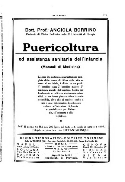 Folia medica periodico trimensile di patologia e clinica medica