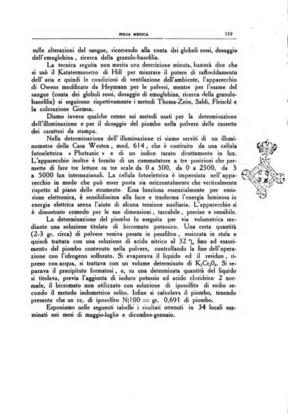 Folia medica periodico trimensile di patologia e clinica medica