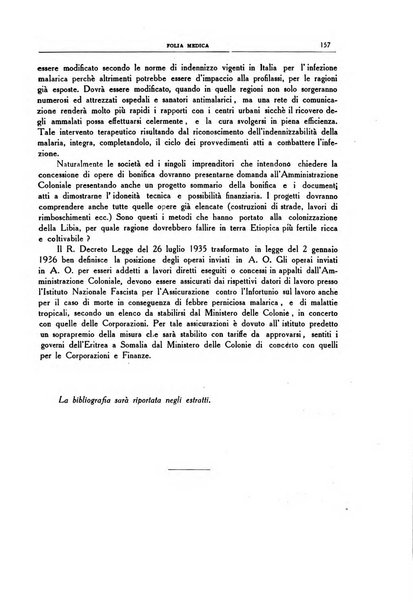 Folia medica periodico trimensile di patologia e clinica medica