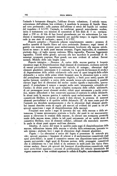 Folia medica periodico trimensile di patologia e clinica medica