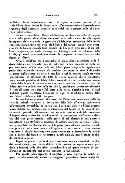 Folia medica periodico trimensile di patologia e clinica medica