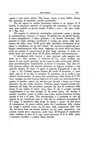 Folia medica periodico trimensile di patologia e clinica medica