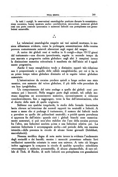 Folia medica periodico trimensile di patologia e clinica medica