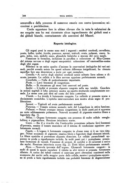 Folia medica periodico trimensile di patologia e clinica medica