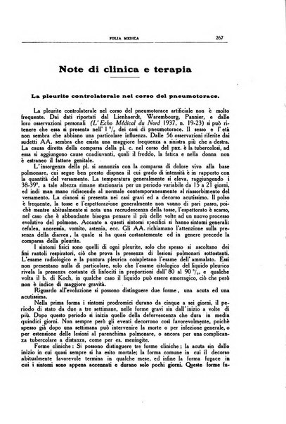 Folia medica periodico trimensile di patologia e clinica medica