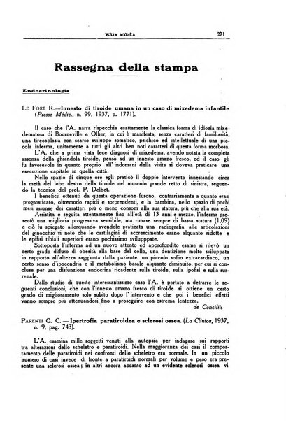 Folia medica periodico trimensile di patologia e clinica medica