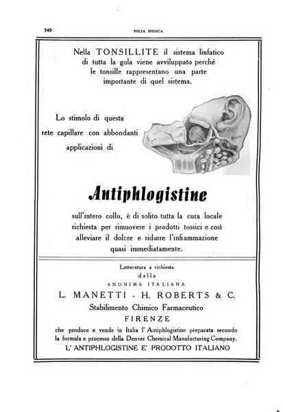 Folia medica periodico trimensile di patologia e clinica medica