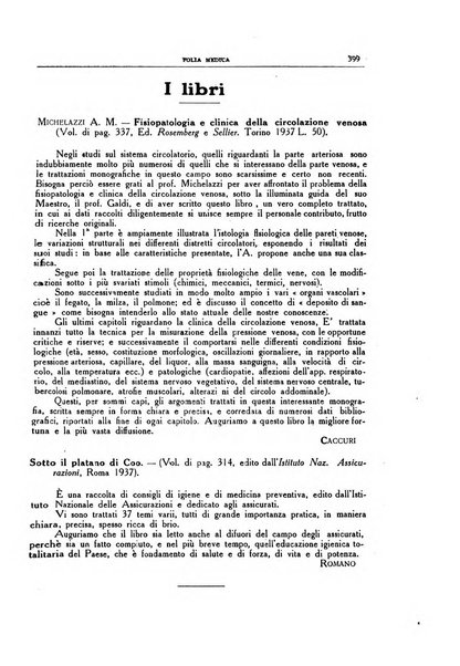 Folia medica periodico trimensile di patologia e clinica medica