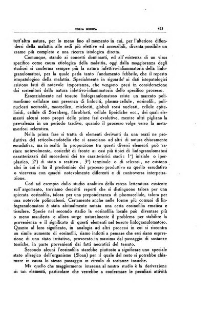 Folia medica periodico trimensile di patologia e clinica medica