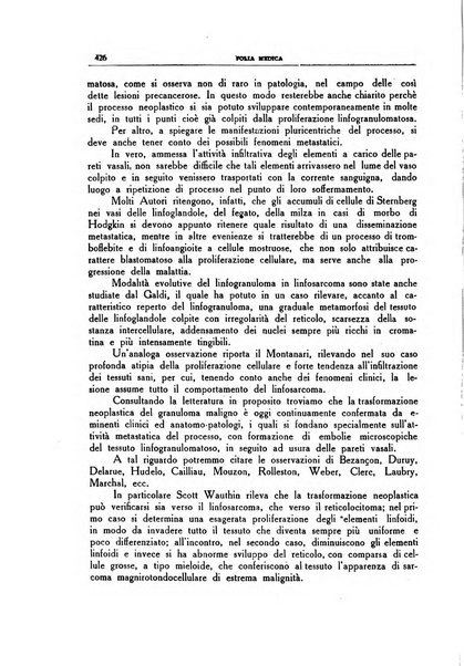 Folia medica periodico trimensile di patologia e clinica medica