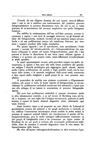 Folia medica periodico trimensile di patologia e clinica medica