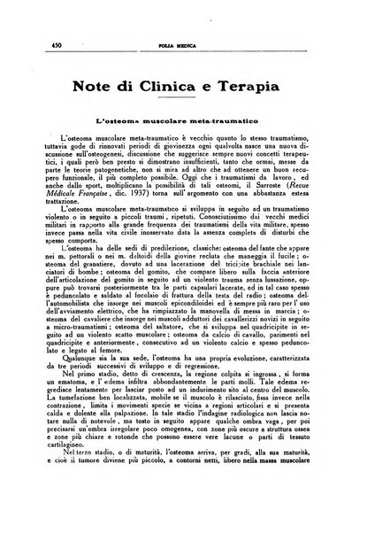 Folia medica periodico trimensile di patologia e clinica medica