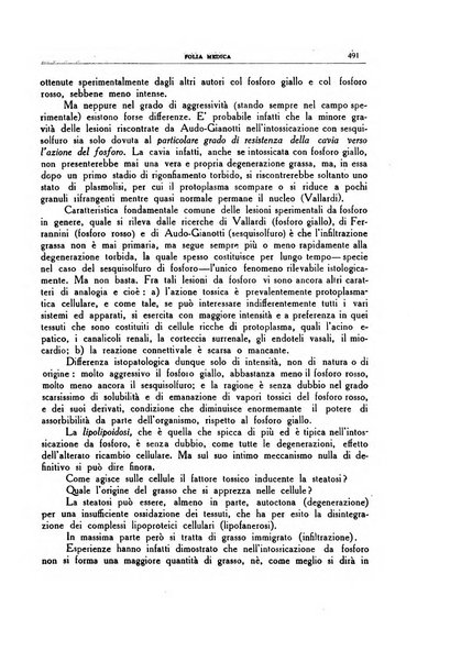 Folia medica periodico trimensile di patologia e clinica medica