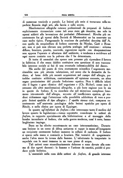 Folia medica periodico trimensile di patologia e clinica medica