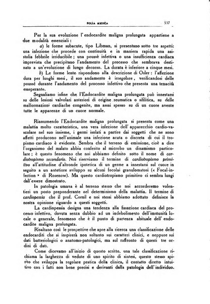 Folia medica periodico trimensile di patologia e clinica medica