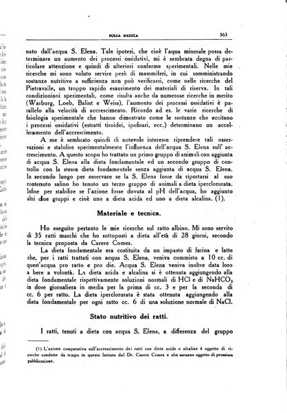 Folia medica periodico trimensile di patologia e clinica medica