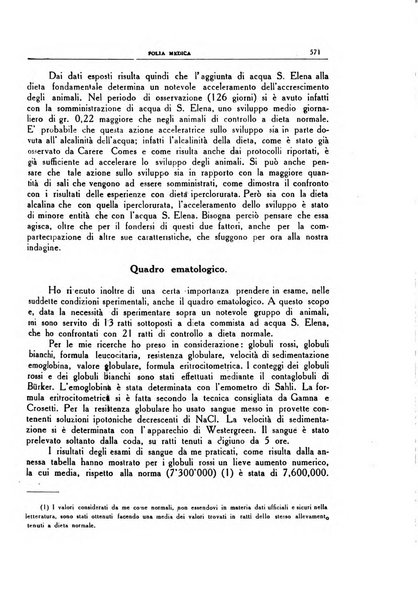 Folia medica periodico trimensile di patologia e clinica medica