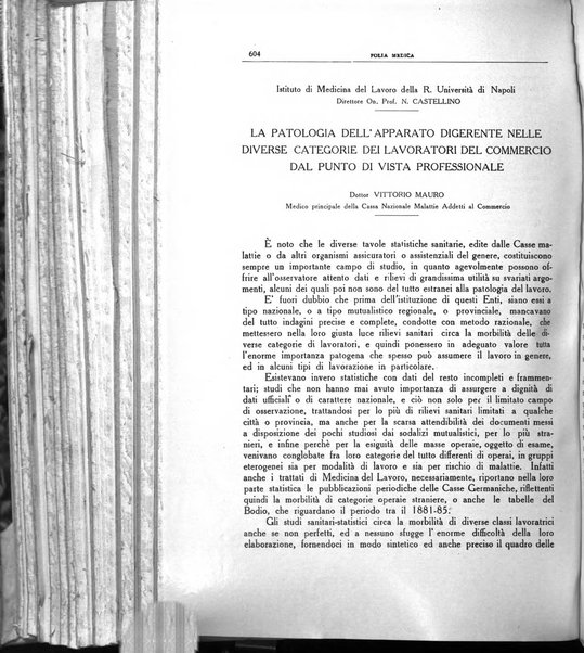 Folia medica periodico trimensile di patologia e clinica medica