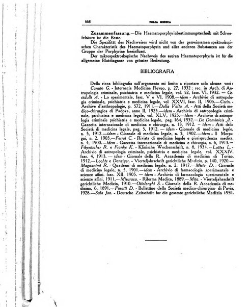 Folia medica periodico trimensile di patologia e clinica medica