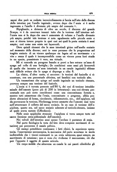 Folia medica periodico trimensile di patologia e clinica medica