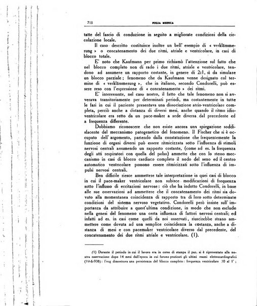 Folia medica periodico trimensile di patologia e clinica medica