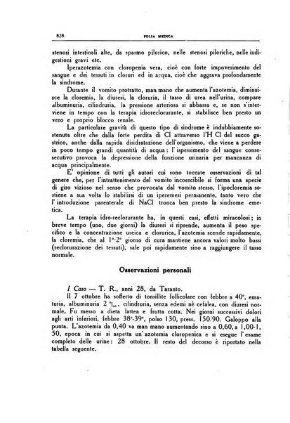 Folia medica periodico trimensile di patologia e clinica medica