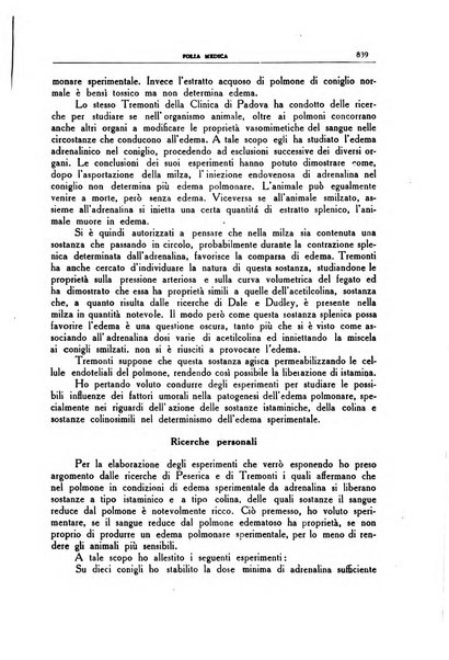 Folia medica periodico trimensile di patologia e clinica medica