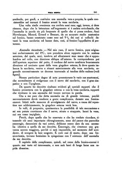 Folia medica periodico trimensile di patologia e clinica medica