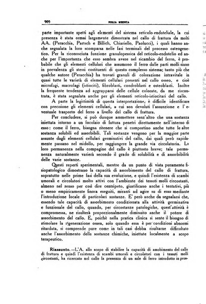 Folia medica periodico trimensile di patologia e clinica medica