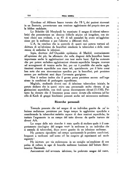 Folia medica periodico trimensile di patologia e clinica medica