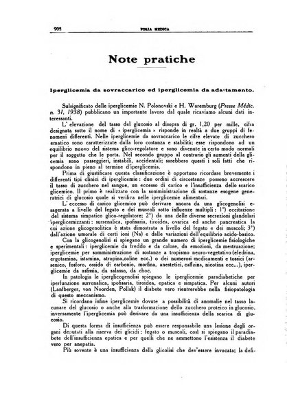 Folia medica periodico trimensile di patologia e clinica medica