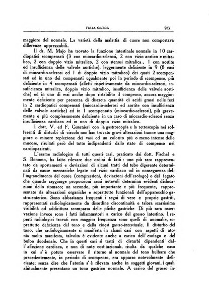 Folia medica periodico trimensile di patologia e clinica medica