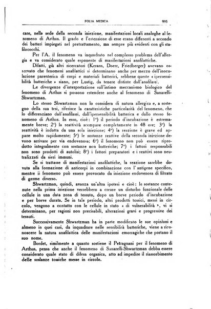 Folia medica periodico trimensile di patologia e clinica medica