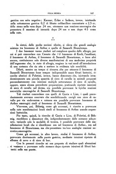 Folia medica periodico trimensile di patologia e clinica medica