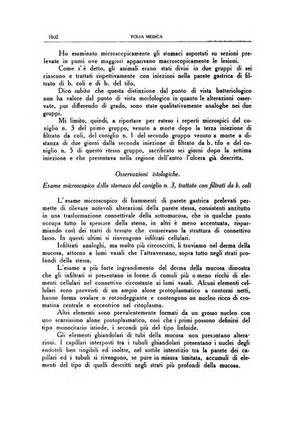 Folia medica periodico trimensile di patologia e clinica medica