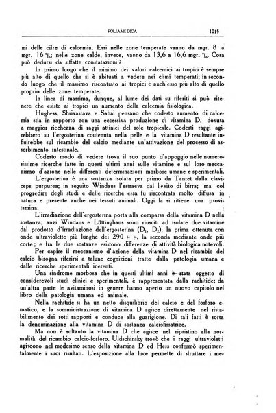 Folia medica periodico trimensile di patologia e clinica medica