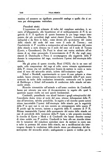 Folia medica periodico trimensile di patologia e clinica medica