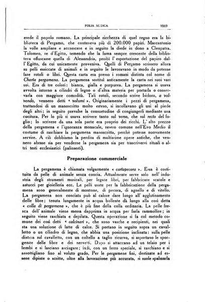 Folia medica periodico trimensile di patologia e clinica medica