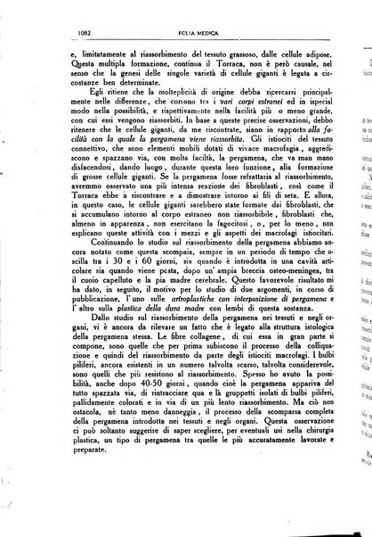 Folia medica periodico trimensile di patologia e clinica medica