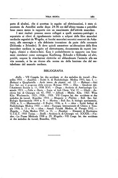 Folia medica periodico trimensile di patologia e clinica medica