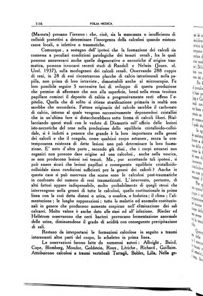 Folia medica periodico trimensile di patologia e clinica medica