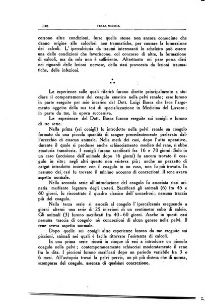 Folia medica periodico trimensile di patologia e clinica medica