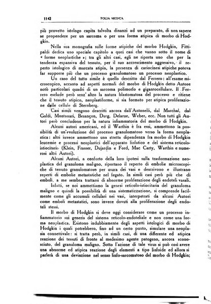 Folia medica periodico trimensile di patologia e clinica medica