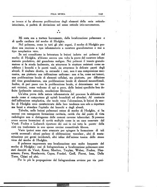 Folia medica periodico trimensile di patologia e clinica medica